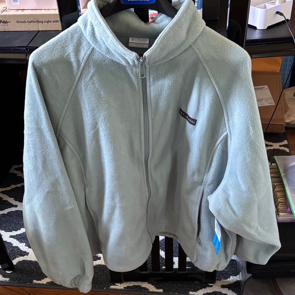 Columbia Soft Sky Blue Fleece Jacket
